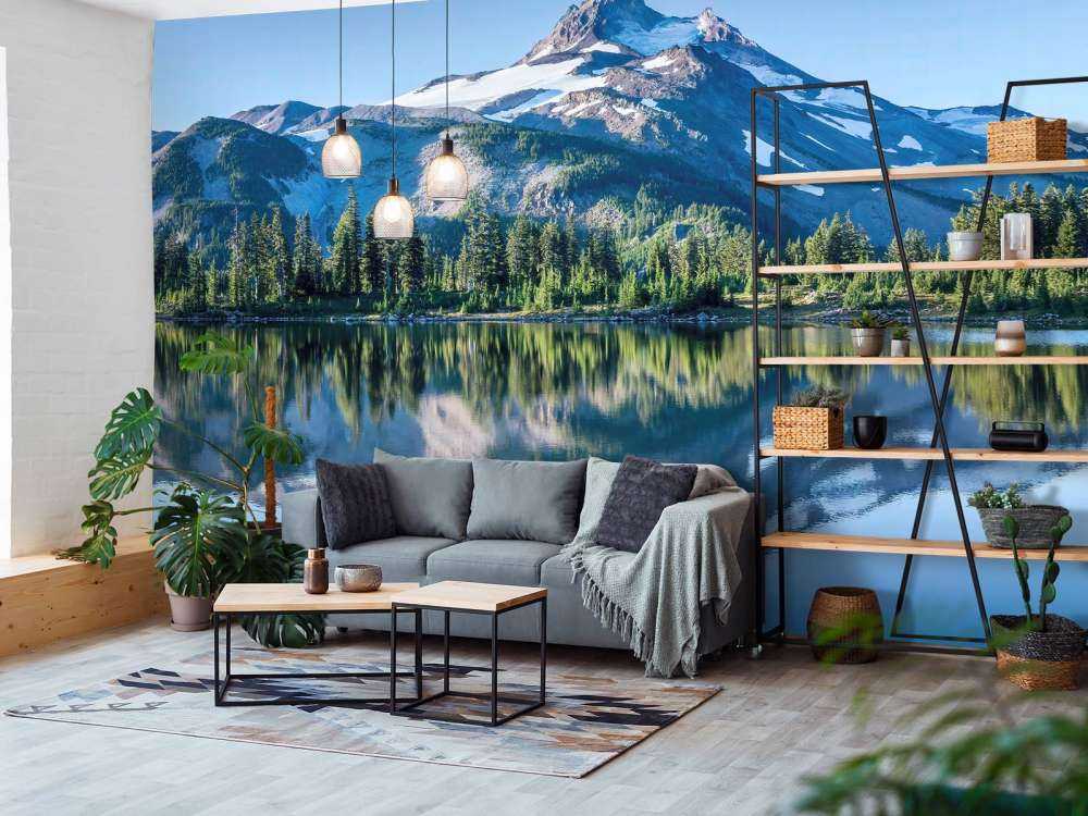 Carta da parati fotografica montagne di neve