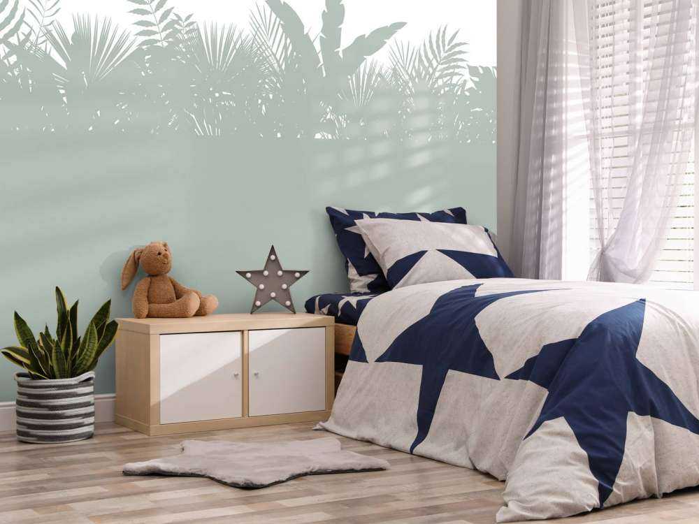 Sagome di foglie di palma, verde chiaro