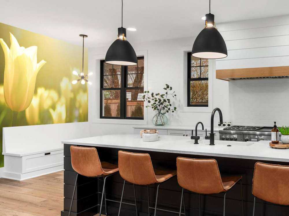 Tulipano giallo da vicino