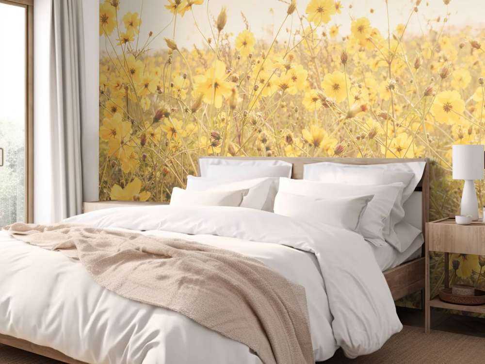 Fiori gialli con look vintage