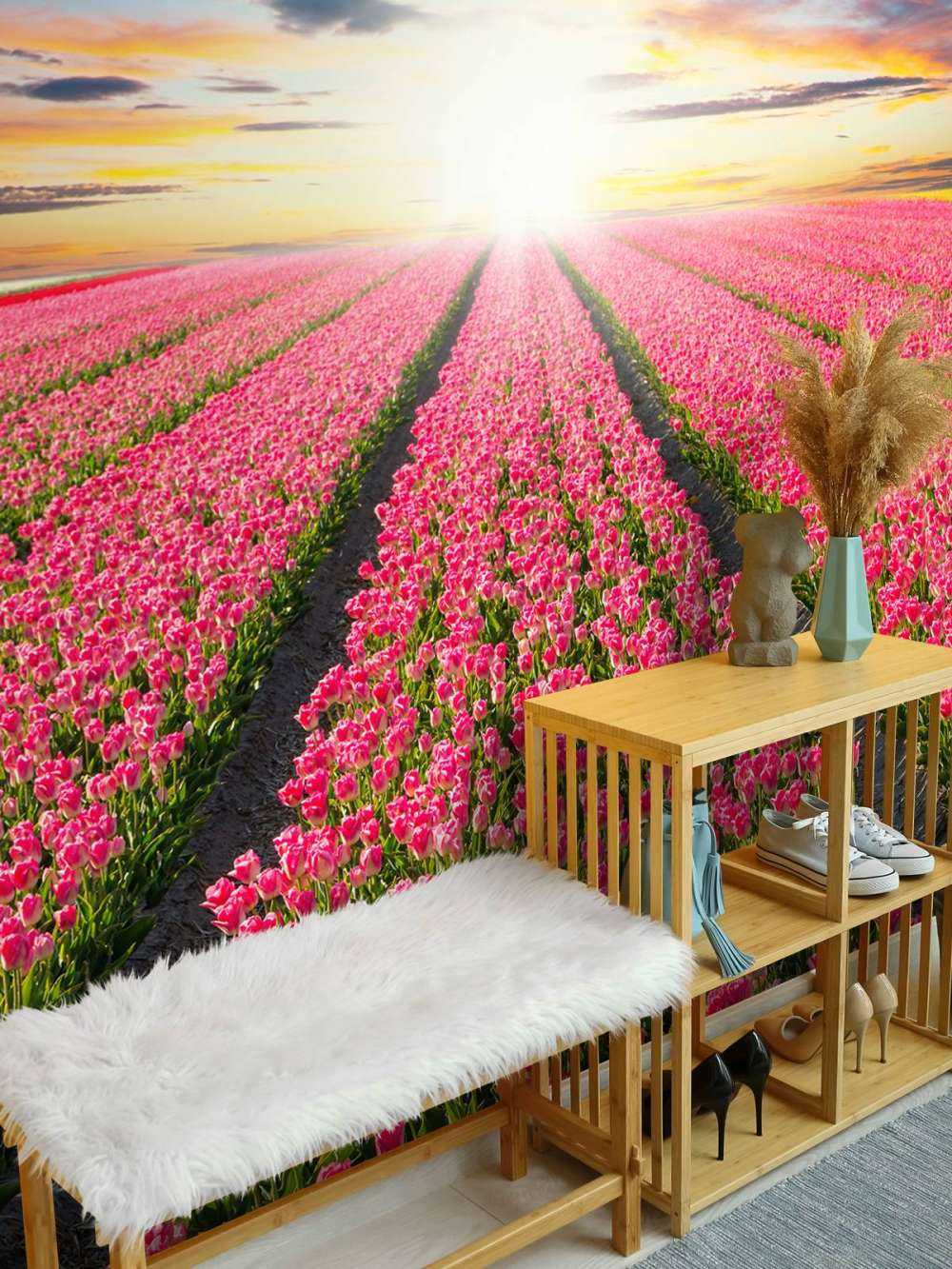 Tulipani con il sole nascente