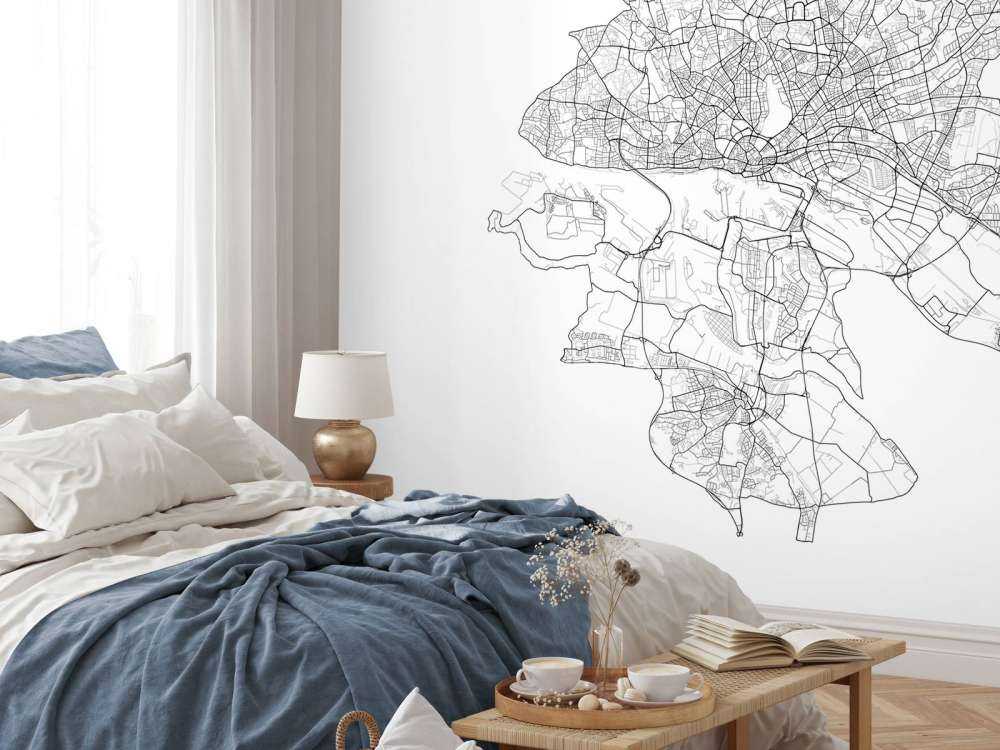 Mappa di Amburgo, bianco 