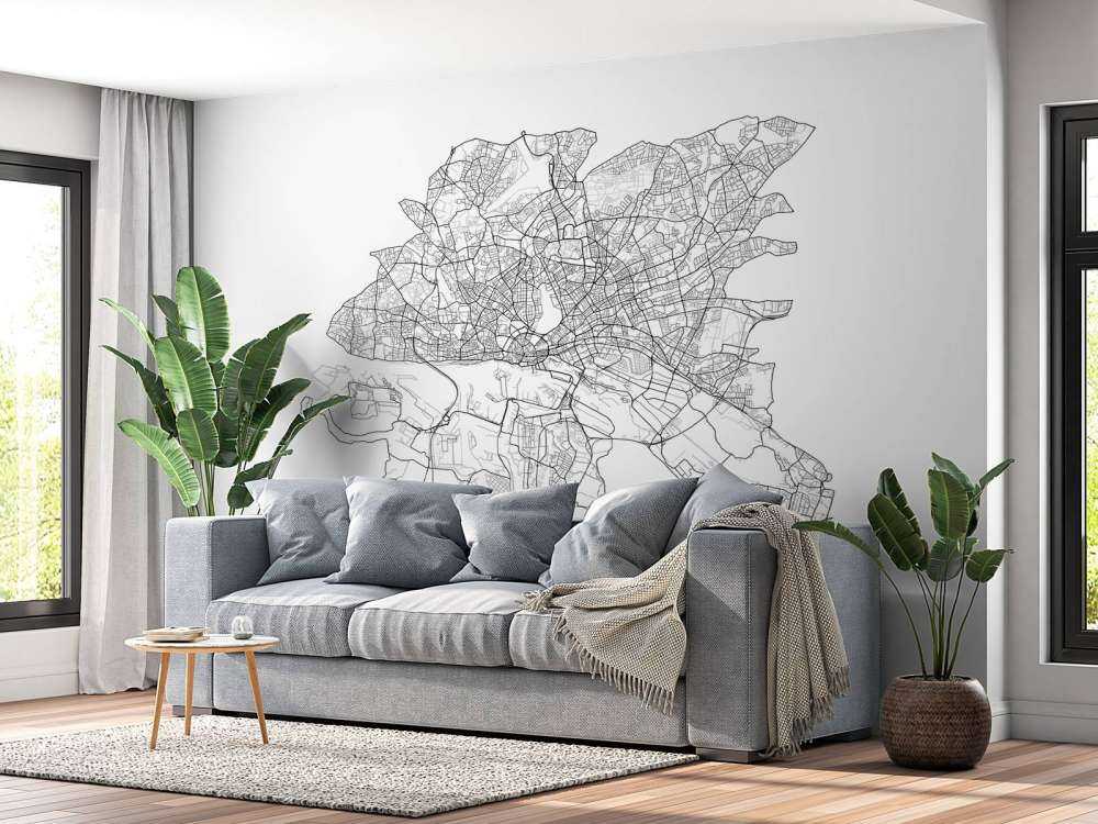 Mappa di Amburgo, bianco 