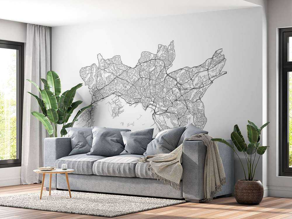 Mappa di Oslo, bianco 