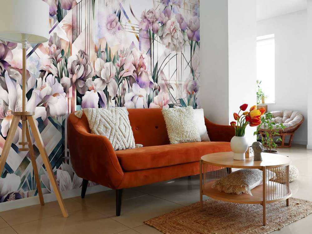 Enormi Iris Acquerellati Rosa