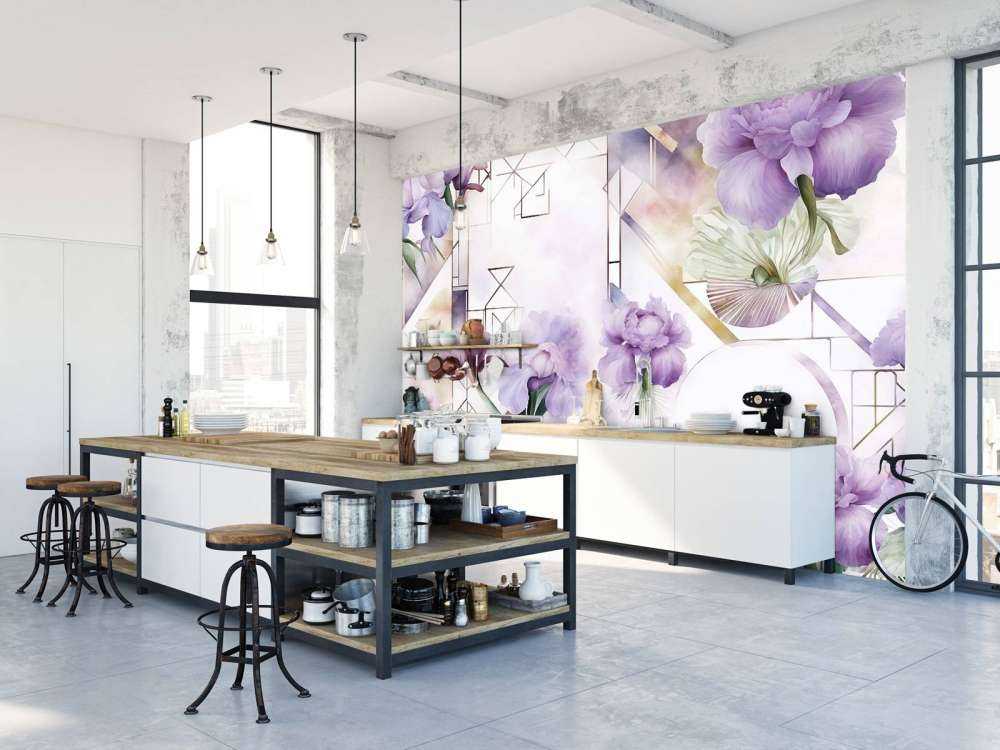 Acquerello Geometria Viola