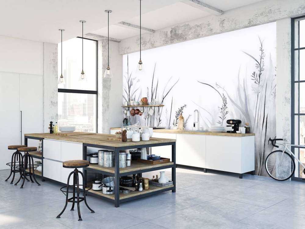 Carta da parati grigio morbido armonioso