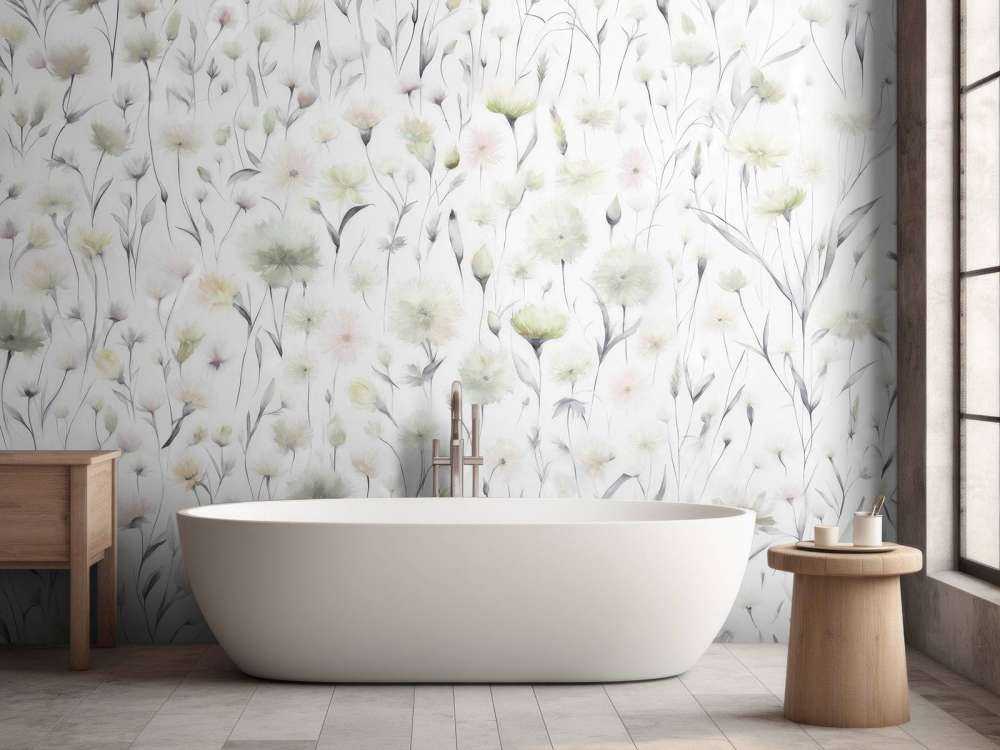 Fiori di mais e erbe di campo verdi