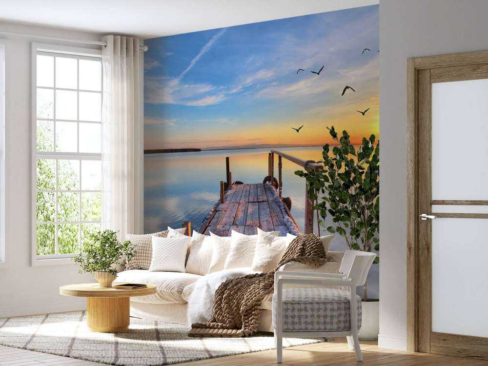 Uccelli sopra il mare