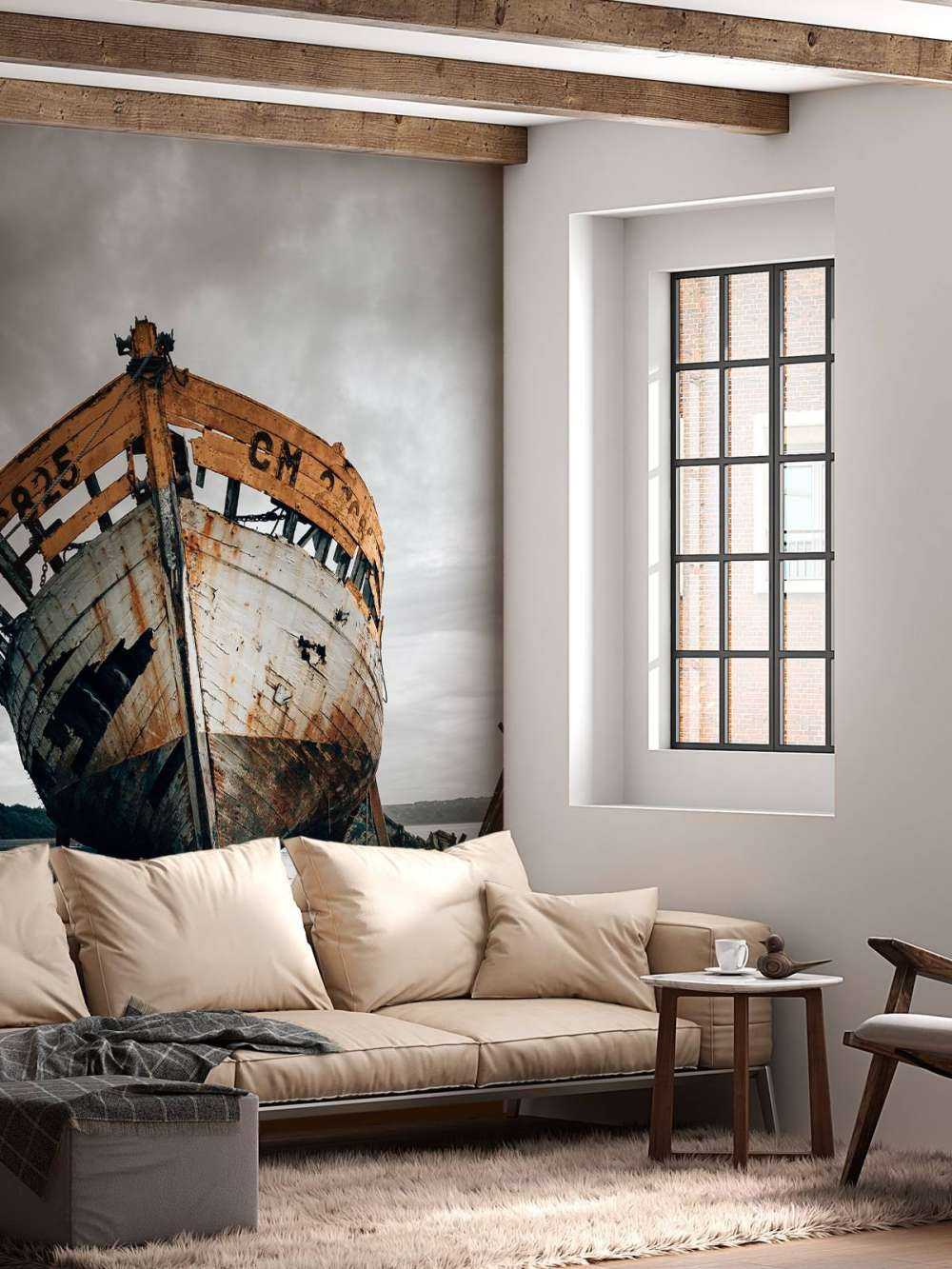 Vecchio relitto arrugginito