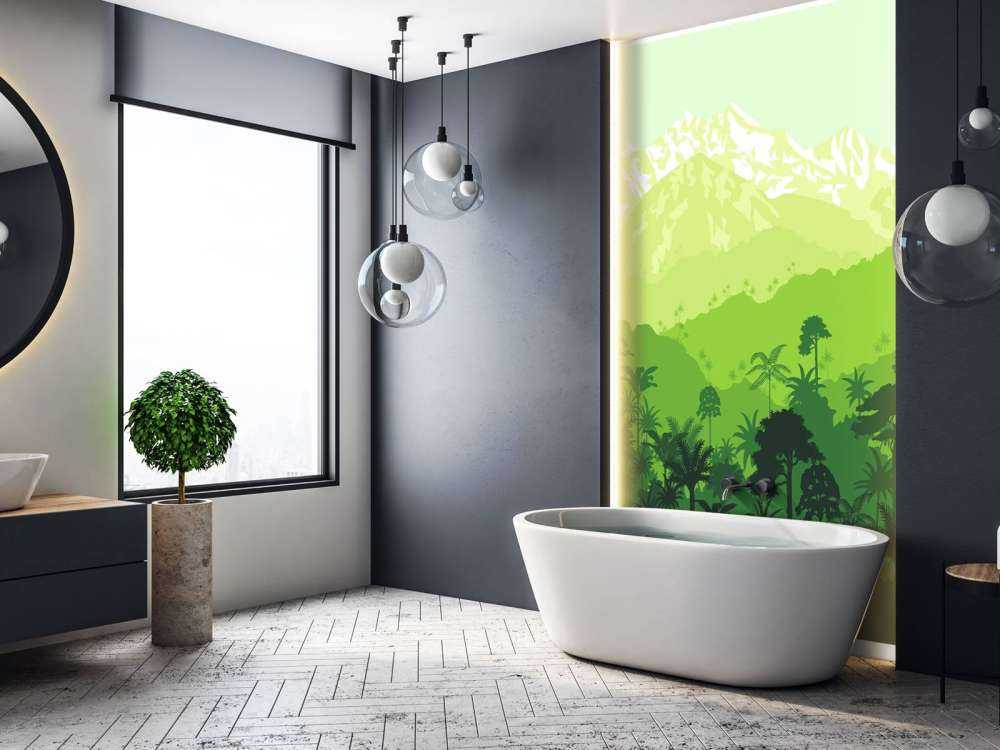 Alberi della giungla e alte montagne