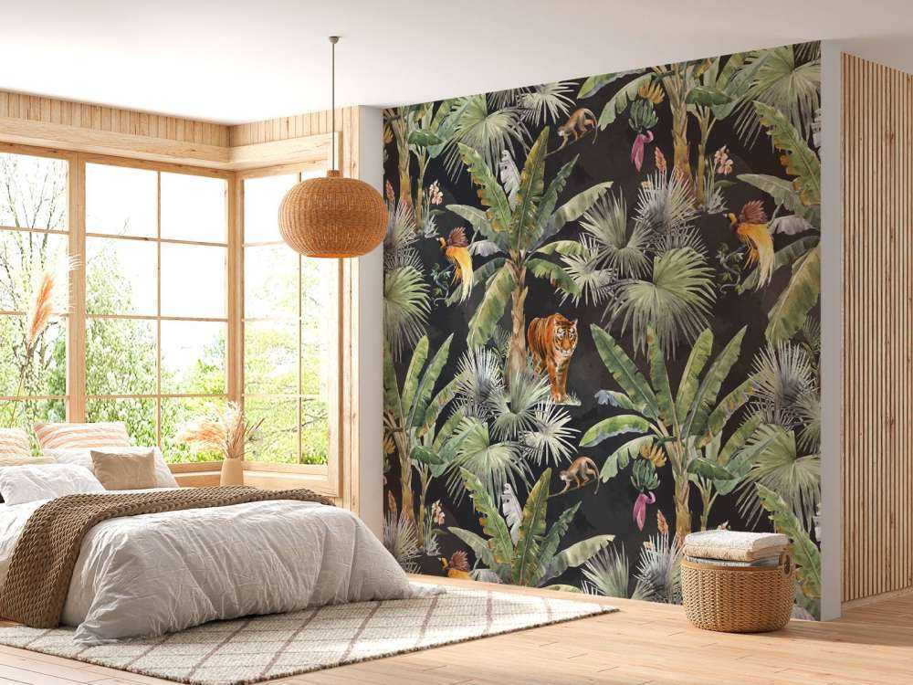 Palme e animali della giungla