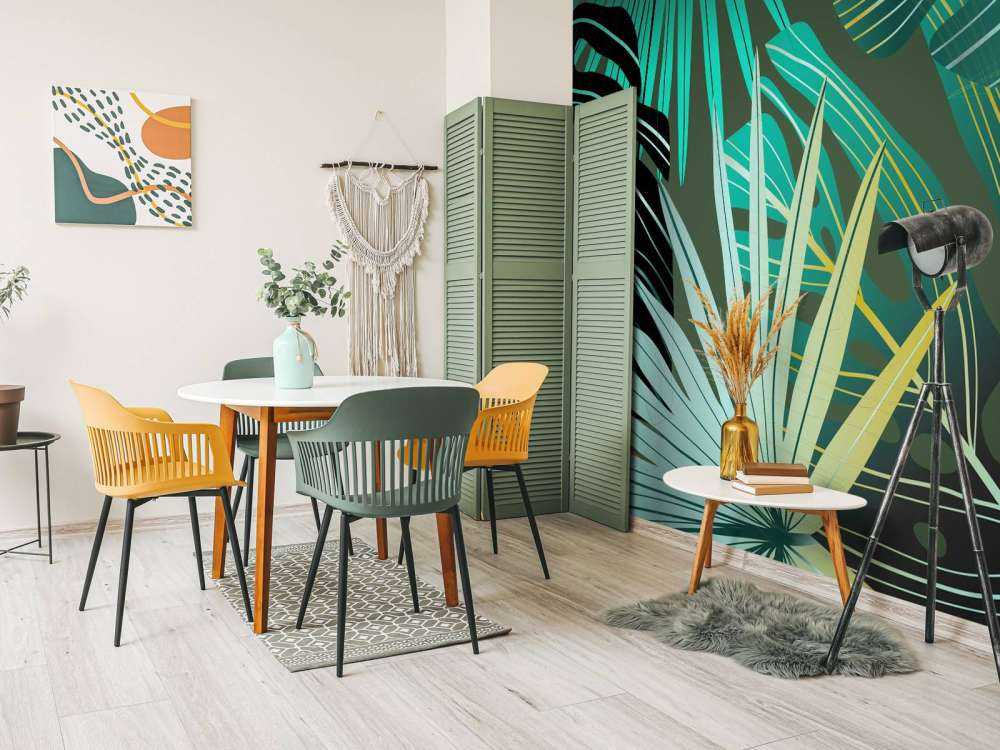 Panorama foglie tropicali