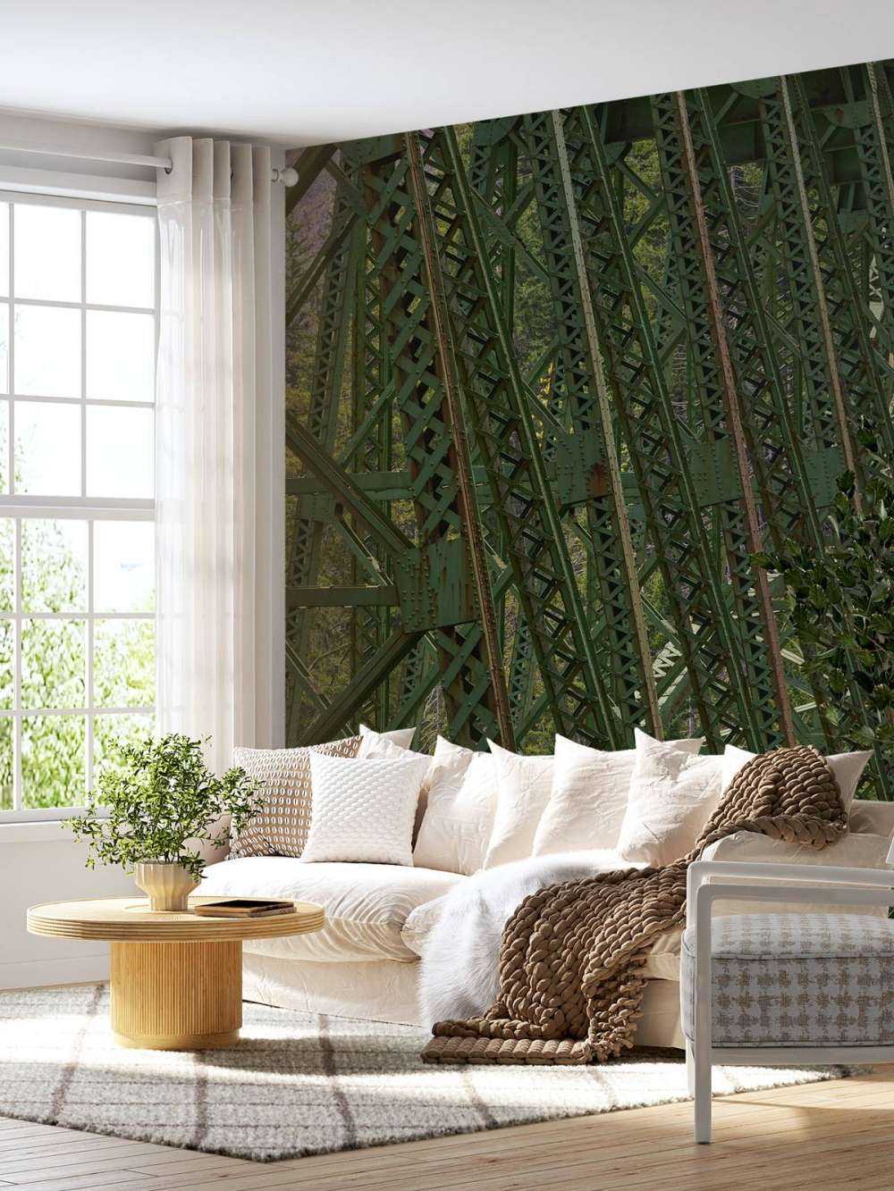 Struttura in acciaio vecchio ponte ferroviario