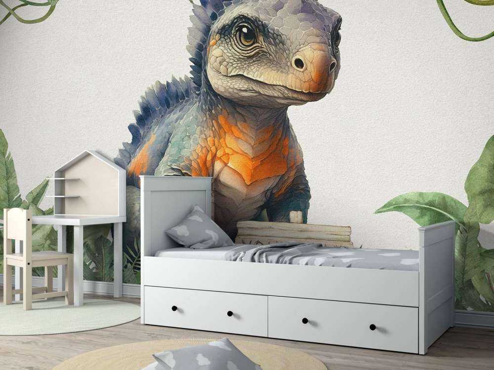 Baby ankylosaurus nella giungla