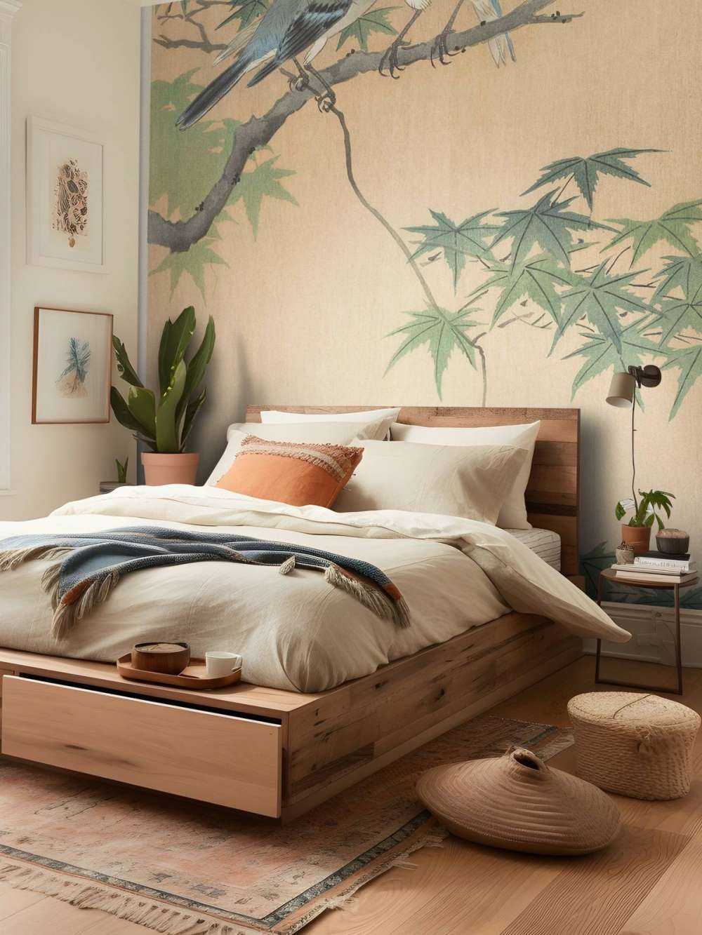 Cinciallegre su ramo di acero