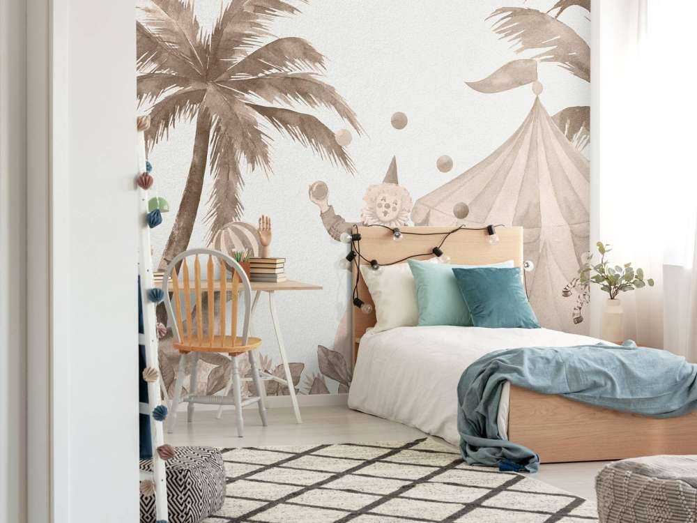 Animali da circo allegri color tortora