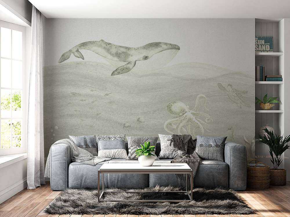 Mondo sottomarino in verde