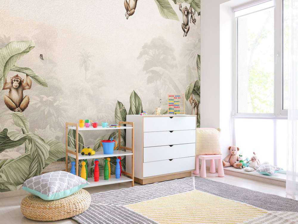 Paesaggio con scimmia