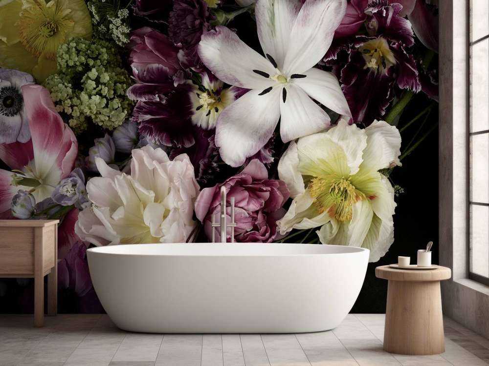 Fiori colorati scuri