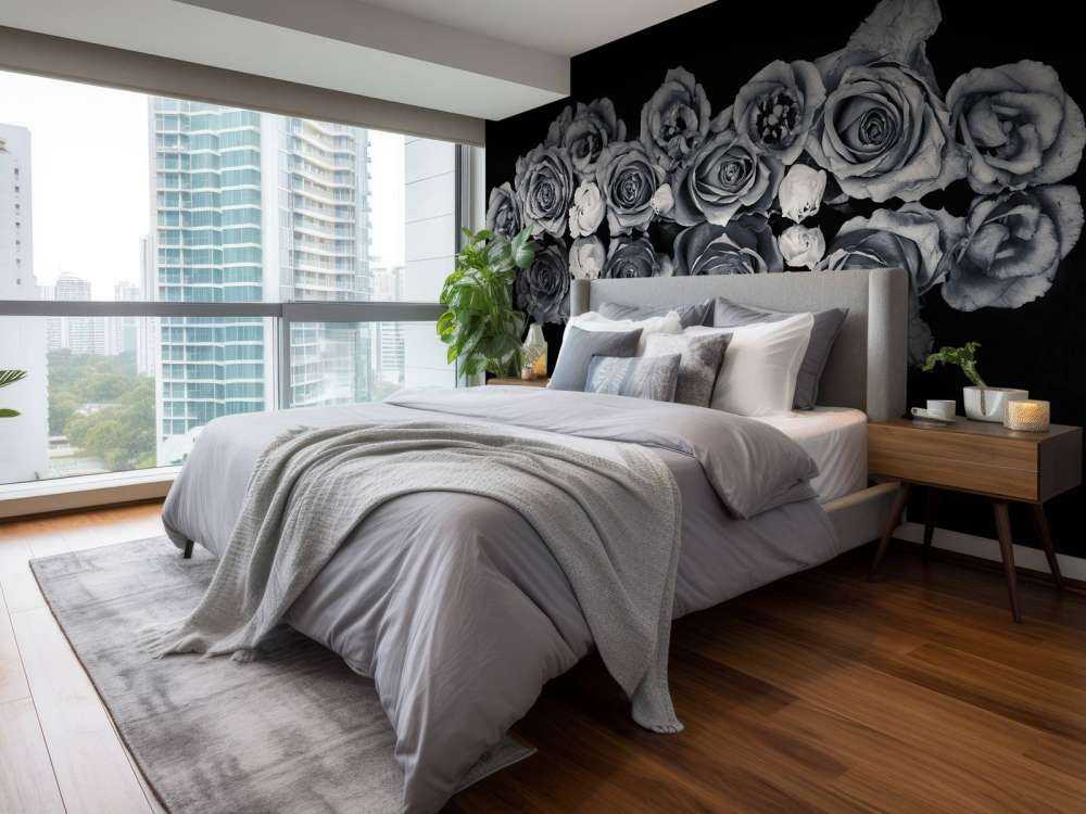 Bouquet di rose in bianco e nero