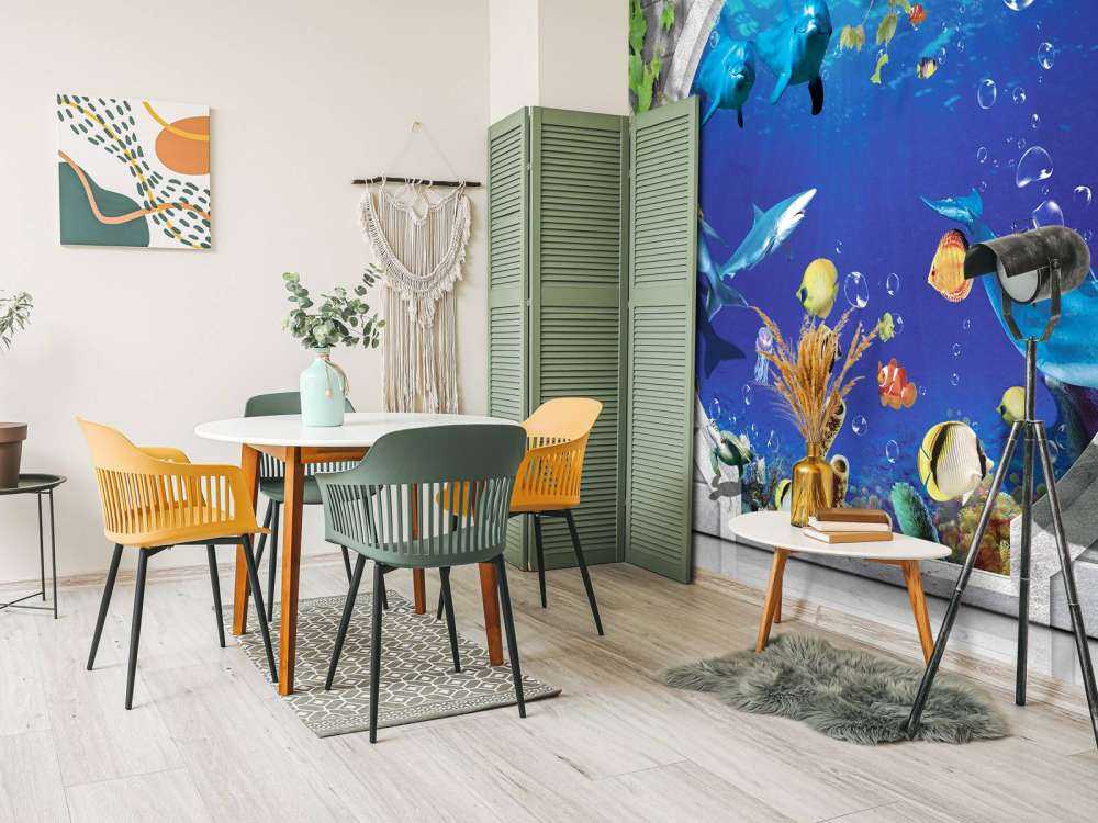 Delfini attraverso il muro