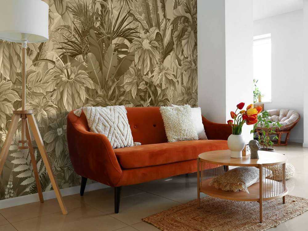 Giungla tropicale color seppia