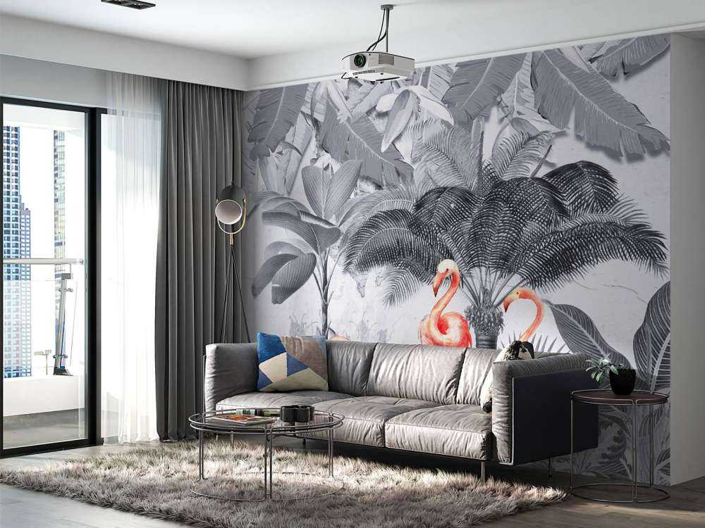 Giungla con fenicotteri