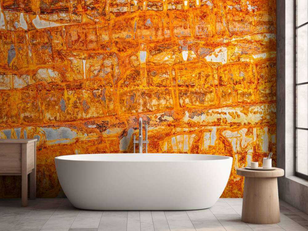 Piastra metallica arrugginita