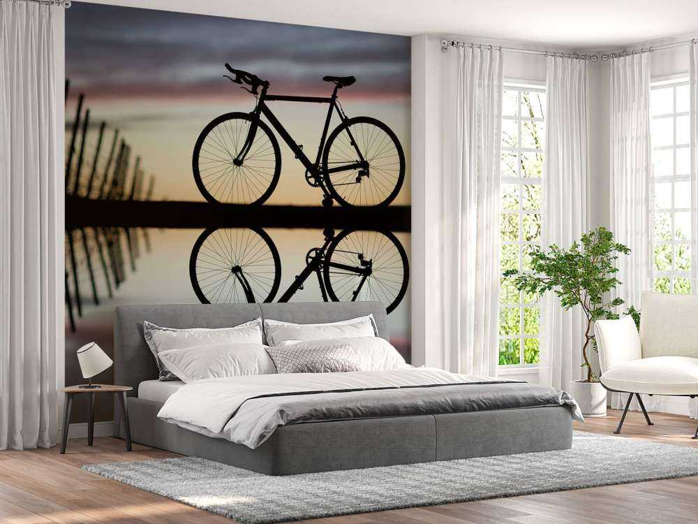 Bicicletta da corsa al tramonto