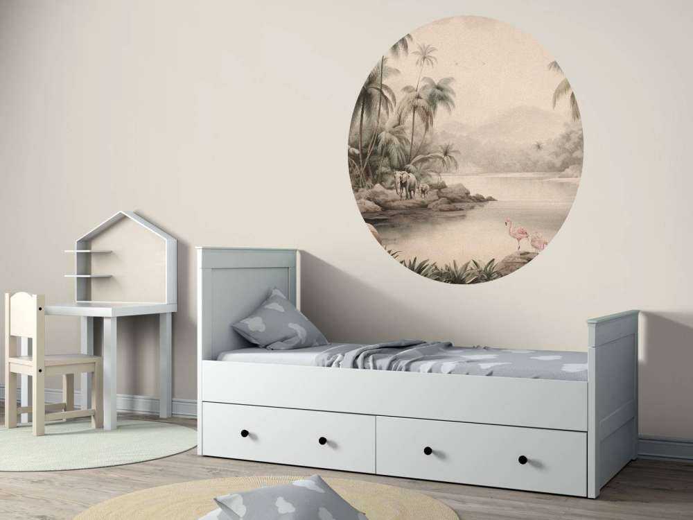 Paesaggio con animali nella giungla