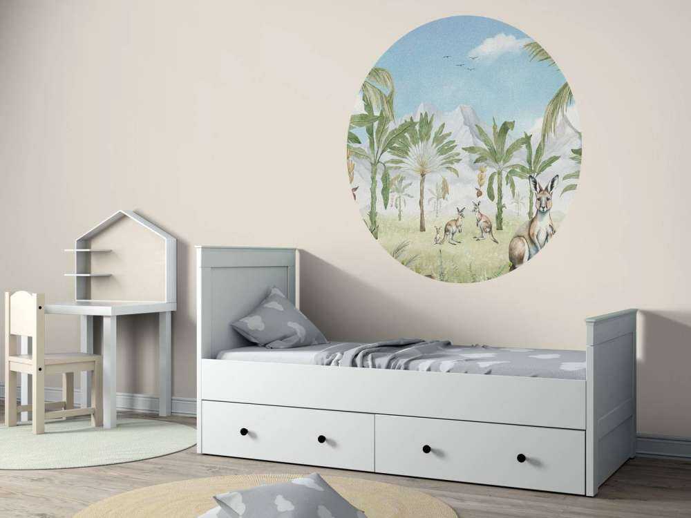 Paesaggio di canguri a colori