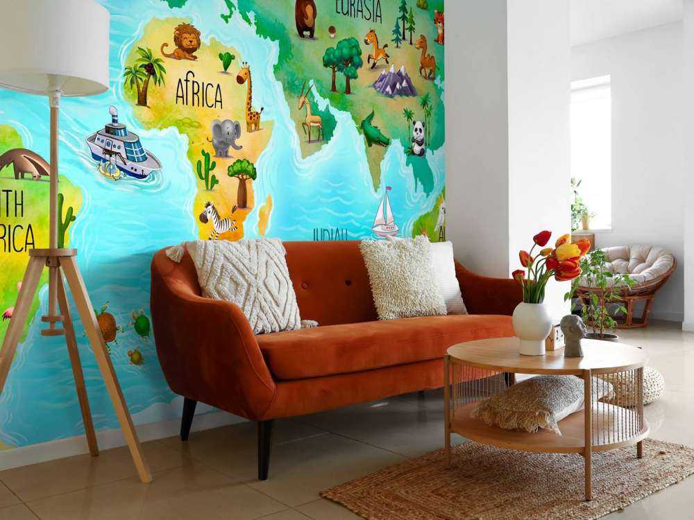 Mappa mondo per bambini