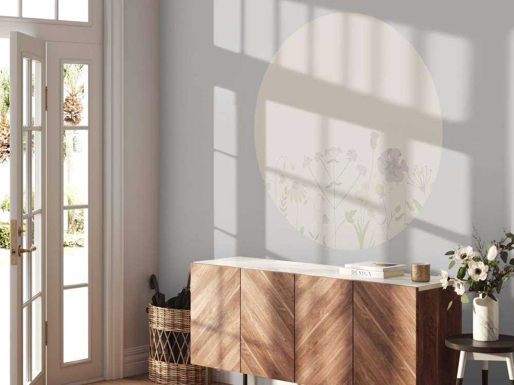 Campo di fiori beige e rosa antico