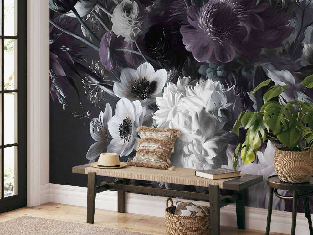 Grande bouquet con anemoni viola