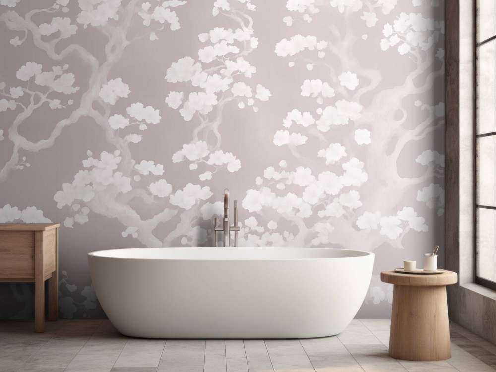 Meravigliosa foresta in fiore - rosa