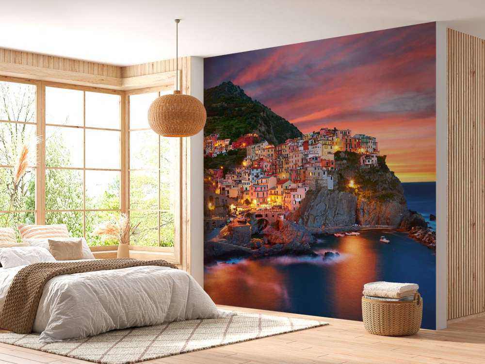 La città italiana al tramonto