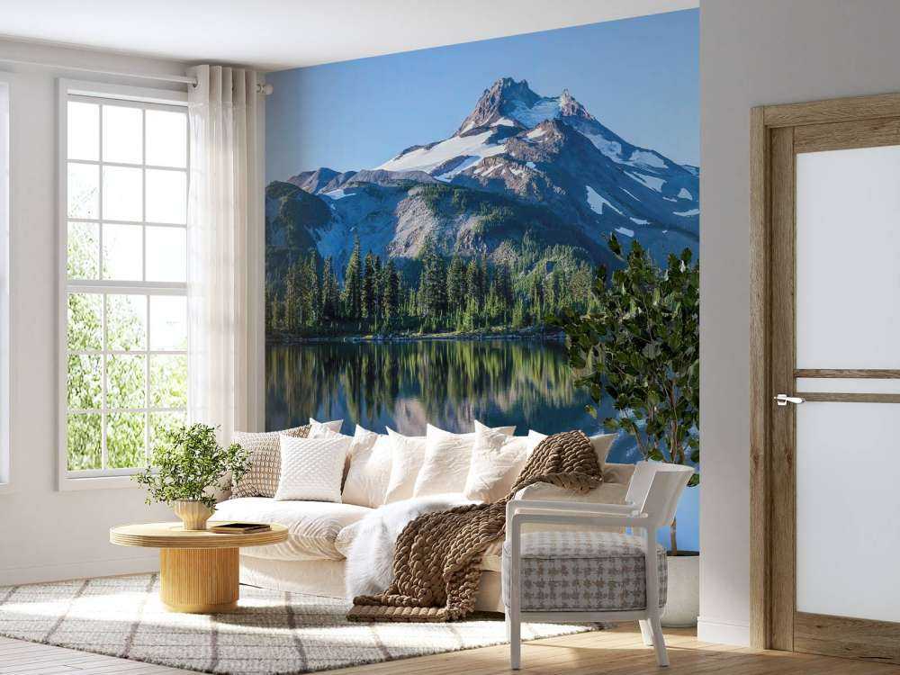 Carta da parati fotografica montagne di neve