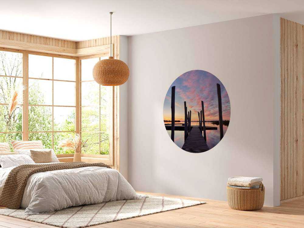 L'alba al bacino di nuoto