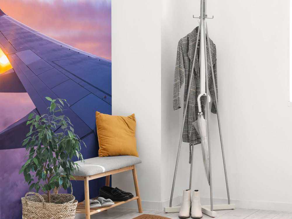 Ala dell'aereo tra le nuvole