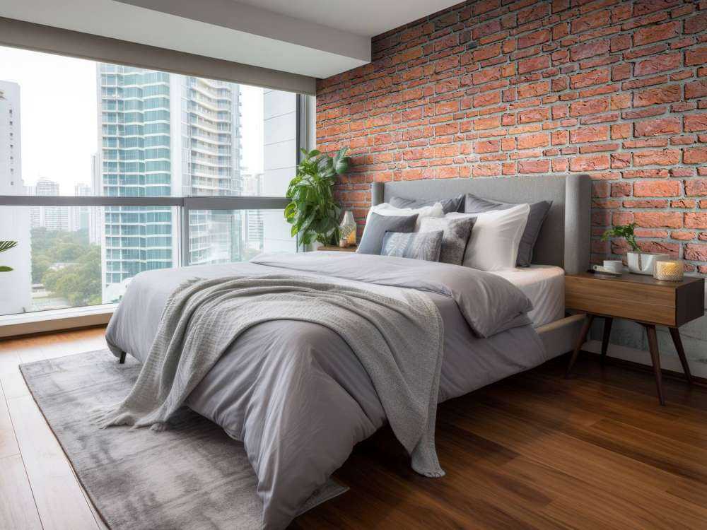 Mattoni con calcestruzzo vecchio 