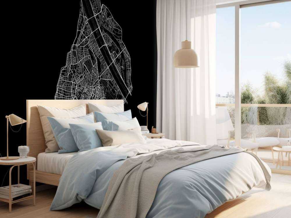 Mappa del centro di Vienna, nero