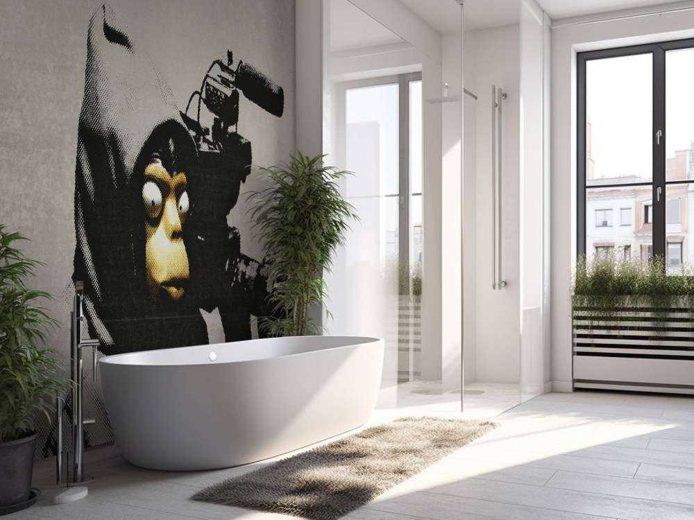 Banksy - ETTGS monkey, soft concrete