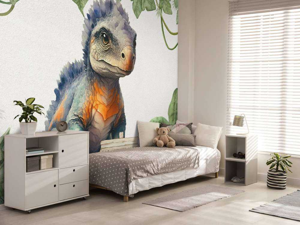 Baby ankylosaurus nella giungla