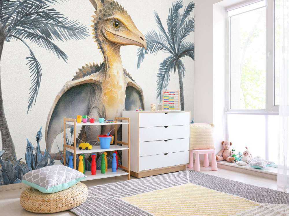 Baby pteranodon nella giungla blu