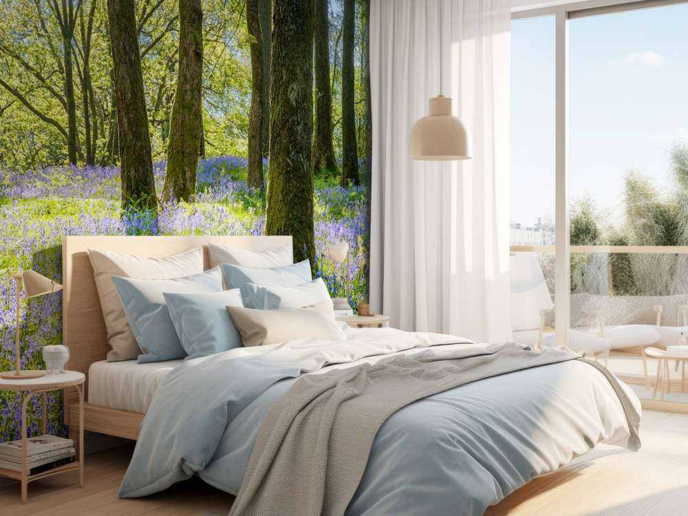 Panorama primaverile in un bosco