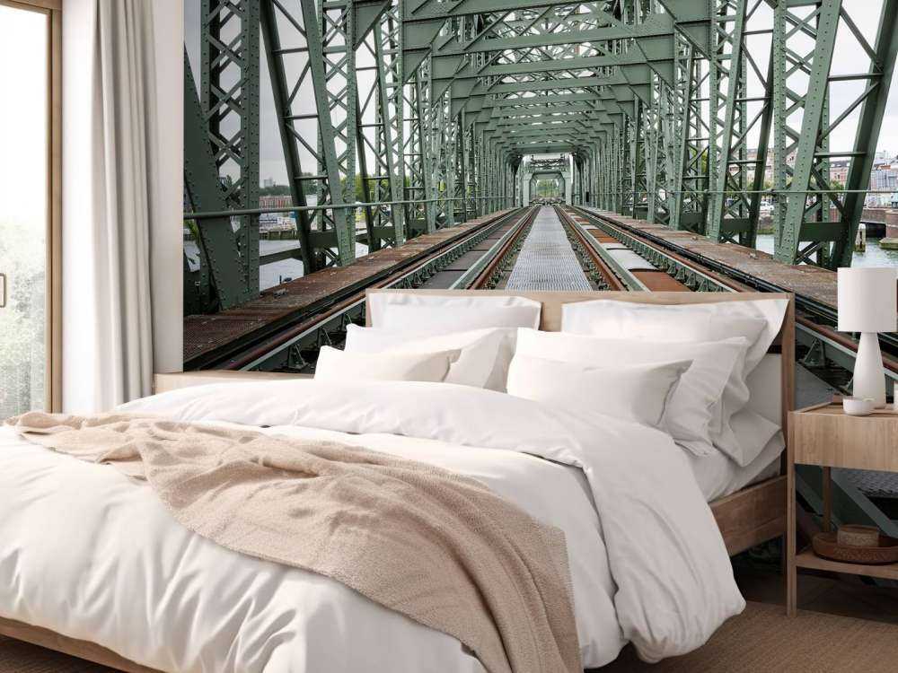 Ponte ferroviario monumentale De Hef a Rotterdam  