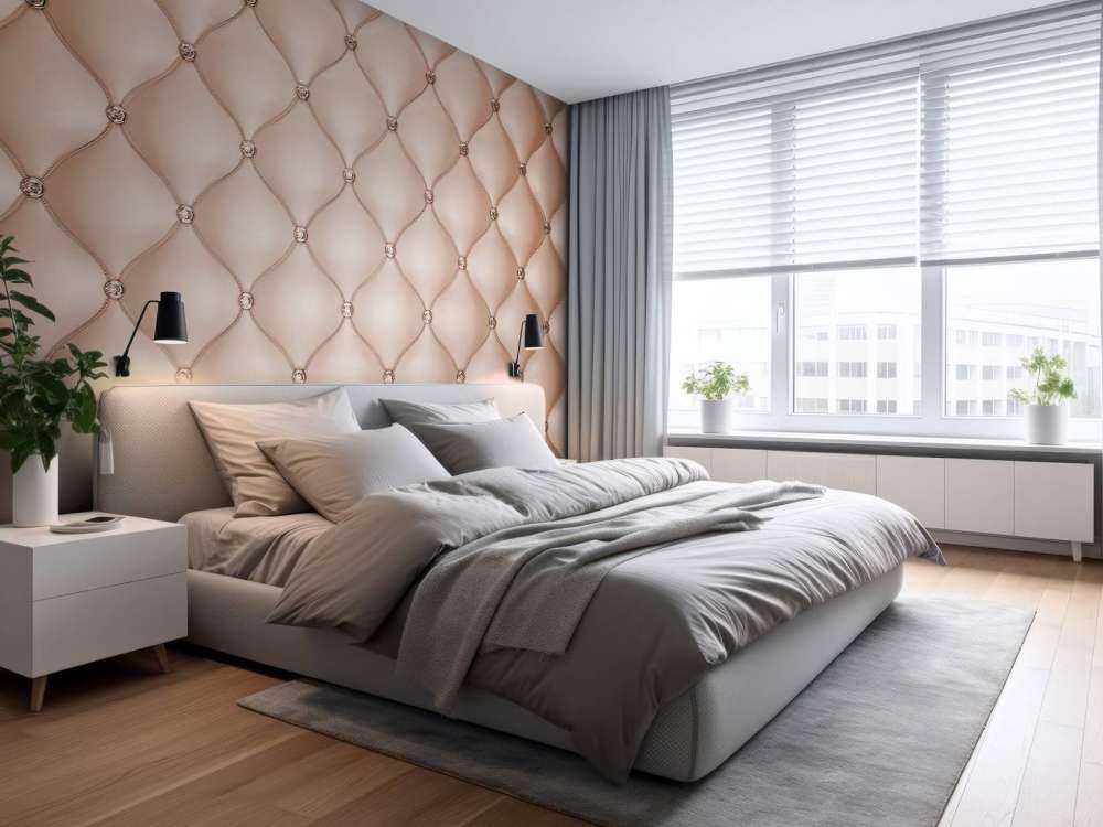 Pared con collage rosa chic