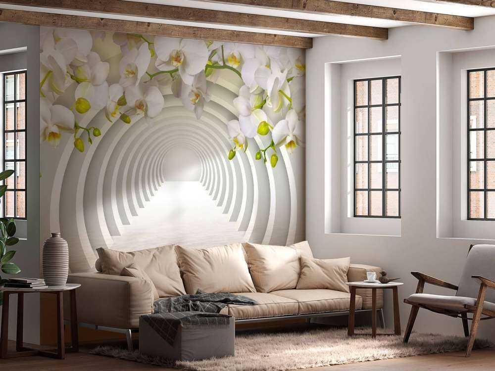 Túnel con orquídeas