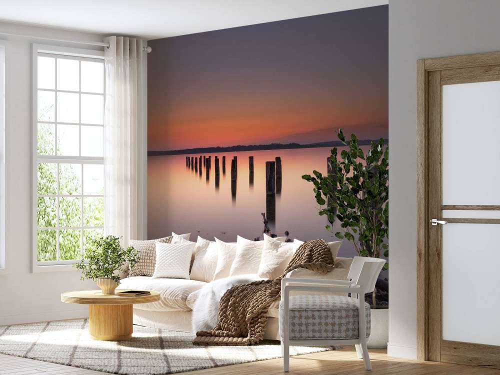 Spiaggia tranquilla rosa